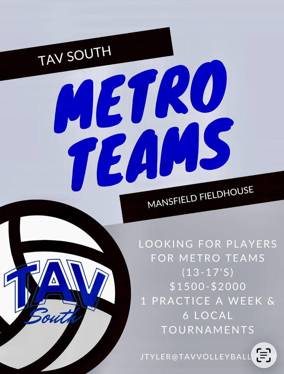 Looking for a local team for player development? Check out our metro team options! <a href="/TAVVolleyball/">TX Advantage VB</a>