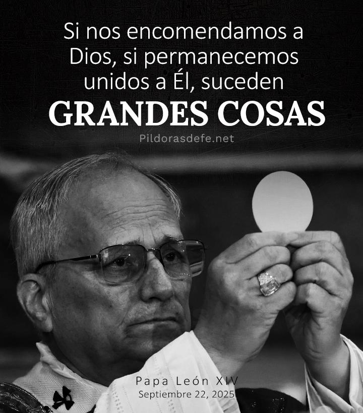 Pildorasdefe (@pildorasdefe) on Twitter photo Si nos encomendamos a Dios, si permanecemos unidos a Él, suceden GRANDES COSAS.
Papa León XIV. 😄 Si nos encomendamos a Dios, si permanecemos unidos a Él, suceden GRANDES COSAS.
Papa León XIV. 😄