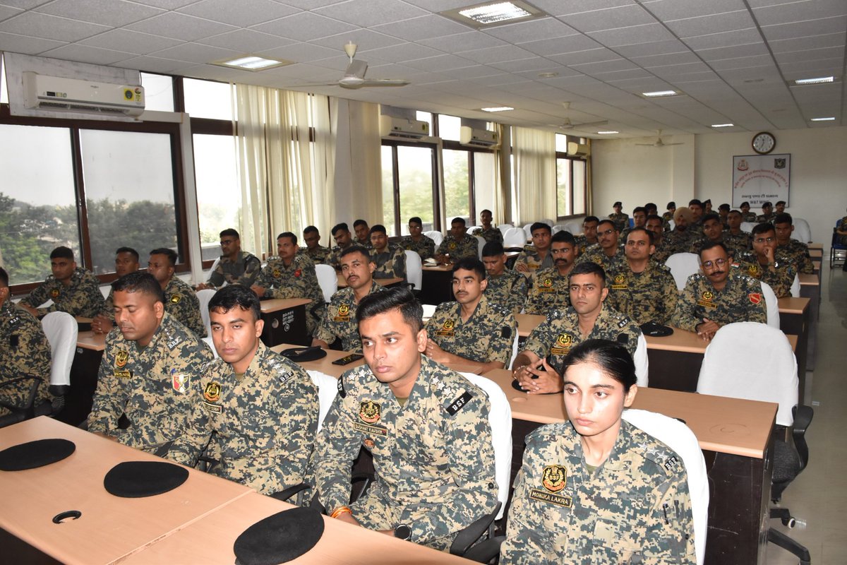 Closing Ceremony of Platoon Weapons (Officers) Course No. 63 was held today at CSWT BSF Indore. Shri V. T. Kayarkar, DIG (Chief Instructor), graced the occasion and presented trophies to the Best Shot and Overall Best Trainees of the course. #BSF #TrainingExcellence #CSWTIndore”