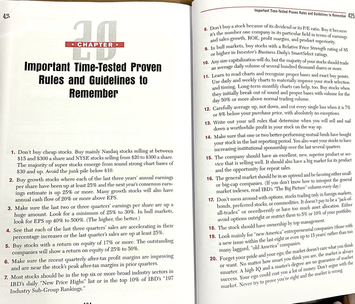 قواعد في الإستثمار 
•••
1لا تشترِ الأسهم الرخيصةالتركيز على الشركات القويةالأسهم فوق 15–20 دولار عادة تمثل شركات أكثر استقرارًا ونموًا.
2اختر أسهم النموتحقيق أرباح مرتفعةالشركات التي تنمو أرباحها 25٪ سنويًا عادة تستمر بالصعود.
3ارباح ربع سنوية قويةتأكيد الاتجاه الصاعدارتفاع
