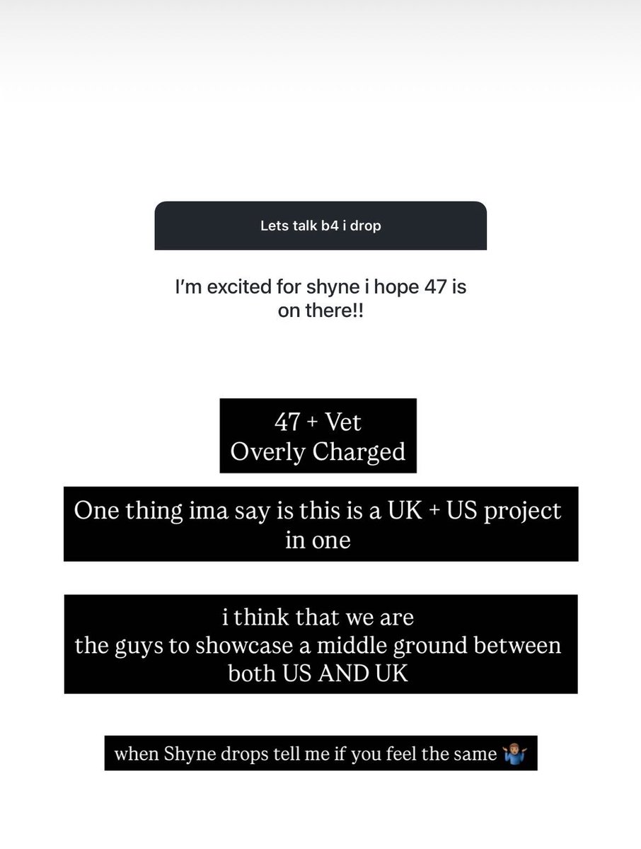 Vet says his project ‘SHYNE’ will feature both UK &amp; US artists 👀