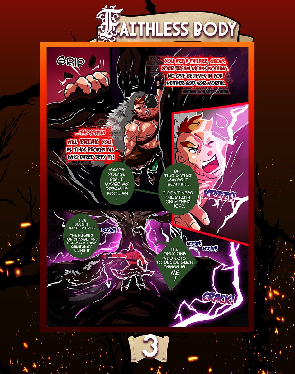 CryptsNDice's tweet photo. Faithless Body Page 2-5
“He fought not for glory, not for power…
He had faith in love. And that was enough to change everything.” — Keeper of Forbidden Prophetic Dreams  

#dnd #fantasy #Faithlessworld #FantasyEpic #Indieproject #Indiecomic #DnD #FaithlessWorld #FaithlessBody @JenosonTwit