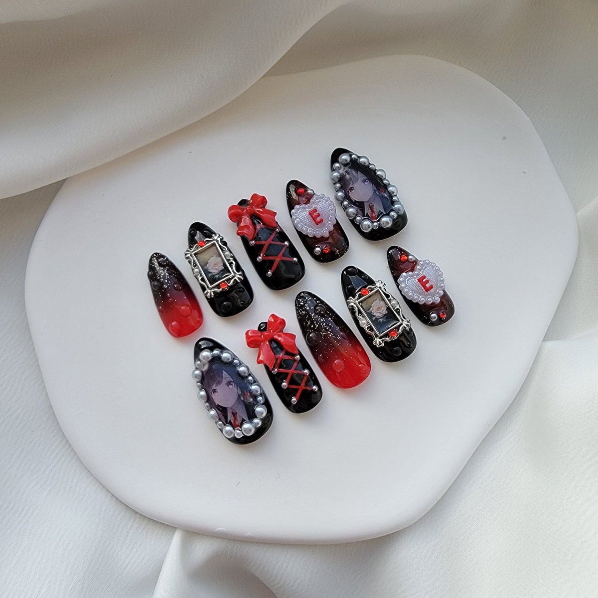 verybadnails's tweet photo. shinonome ena 🎀🌧 pjsk nails https://t.co/vA1EtfMuWx