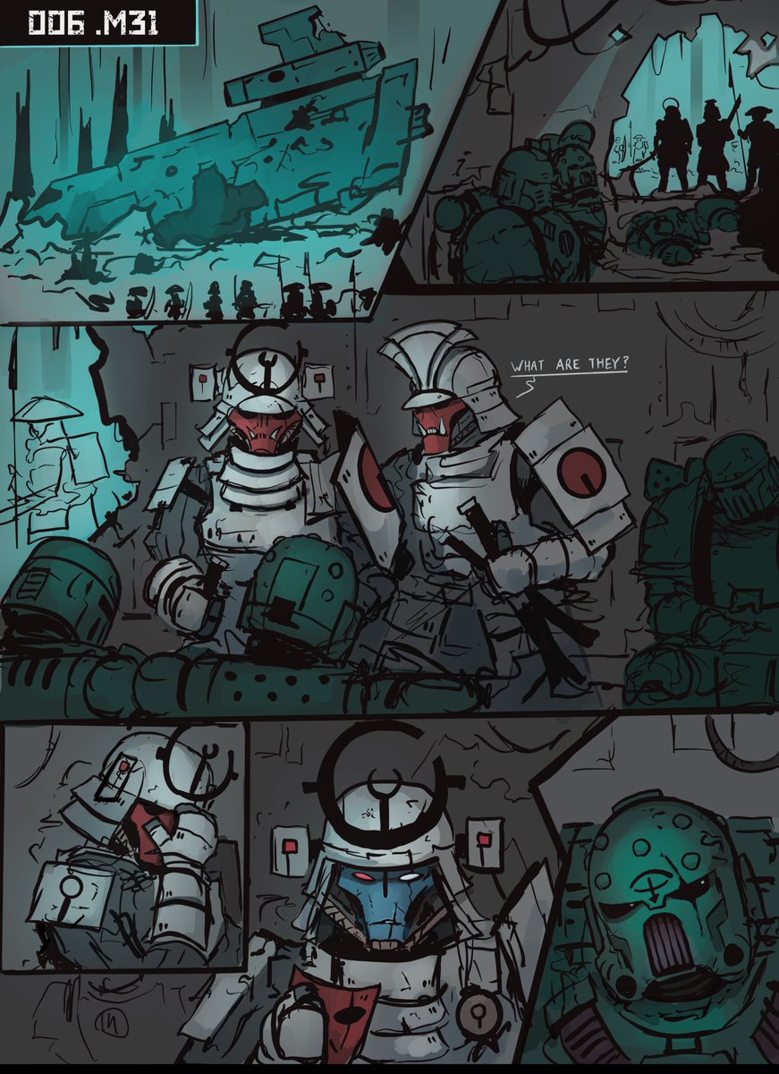 Contact - Horus Heresy 

(I know this isn't canon cause the T'au were still neolithic in m35 but I wanted to make a shogun reference)

#horusheresy #fanart #warhammercommunity