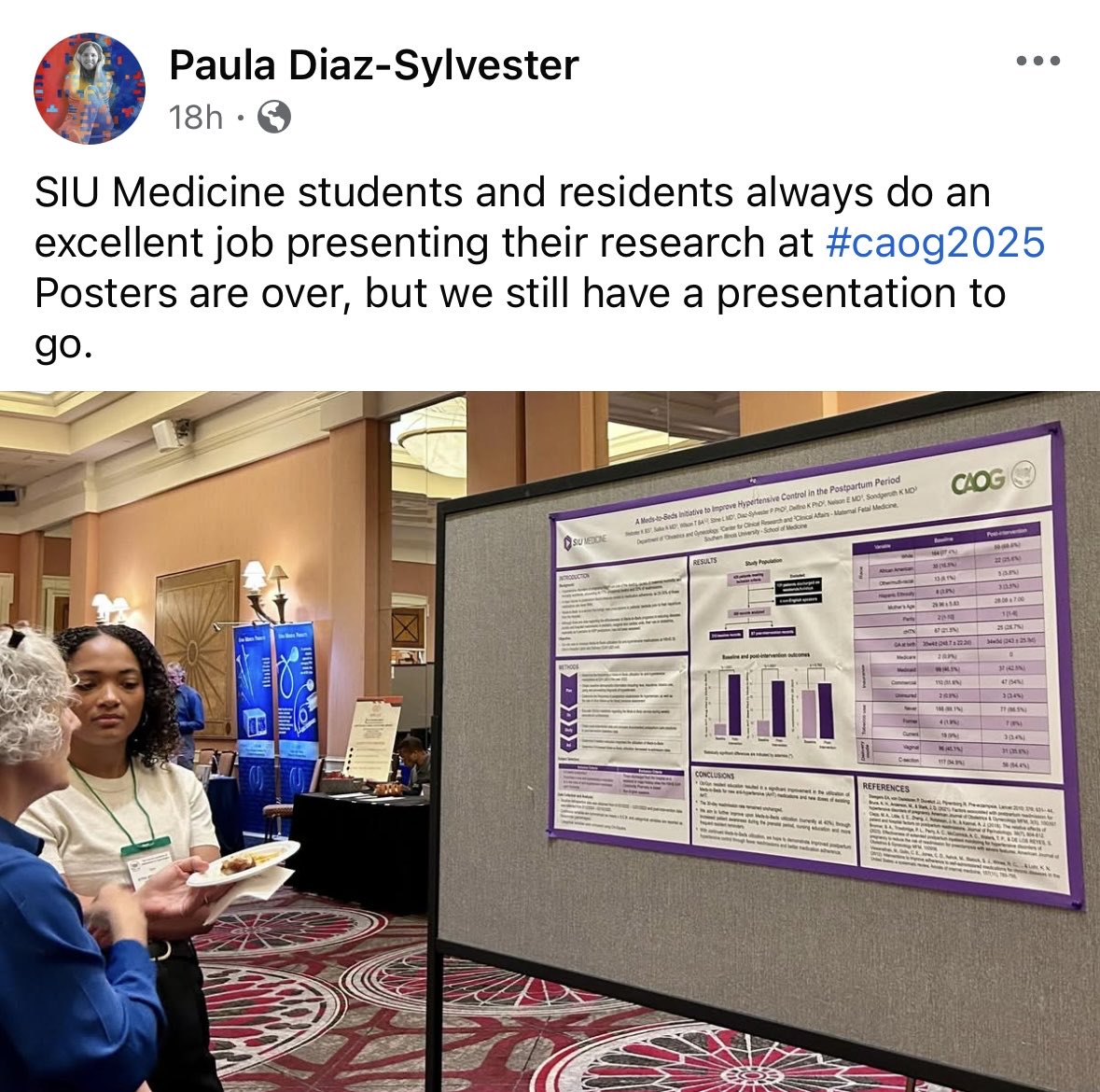 The winner of our #CAOG2025 hashtag contest is Dr. Paula Diaz-Sylvester from <a href="/siusom/">SIU Medicine</a>. Congratulations!!