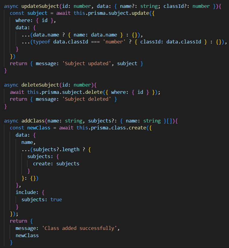 n3stxdev's tweet photo. #LUD21
Today, I implemented Academics CRUD in the sms-api microservices. Added update/delete handlers with Kafka MessagePatterns, and updated the gateway + UI for edit/delete &amp; subject reassignment.
#LearningUtsav2025 #FestivalOfLearning #microservices https://t.co/5buUV0PMTi