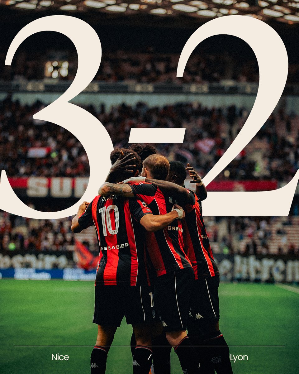 ogcnice's tweet photo. Victoire face à Lyon. 𝑴𝒆𝒓𝒄𝒊 𝒍𝒆 𝑮𝒚𝒎 ❤️‍🔥 

#ogcnol https://t.co/9Wzwib219y