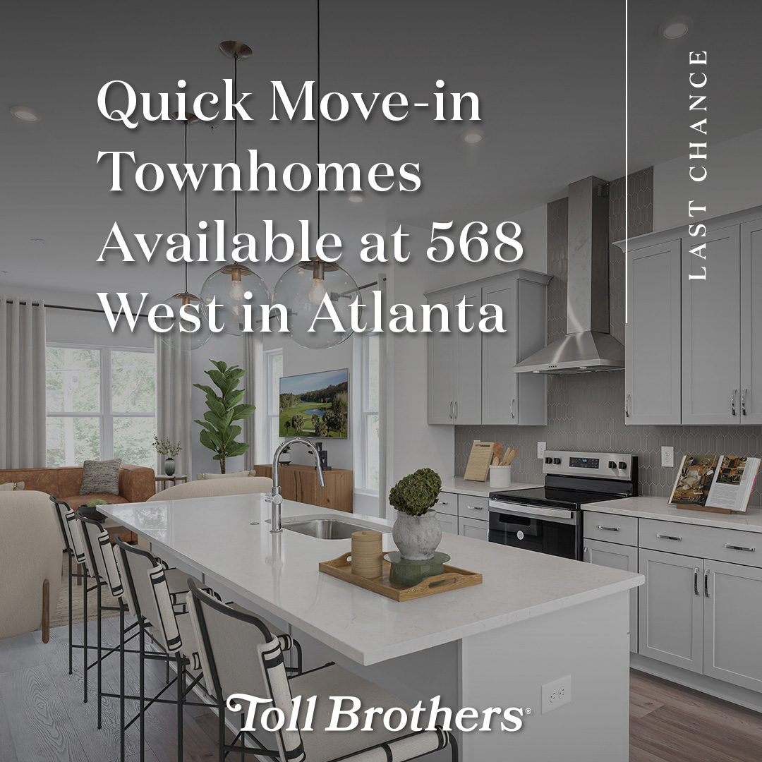 A limited number of quick move-in homes are now available at 568 West, a stunning collection of 4-story townhomes with private rooftop terraces in Atlanta, Georgia: bit.ly/3KVNiCM