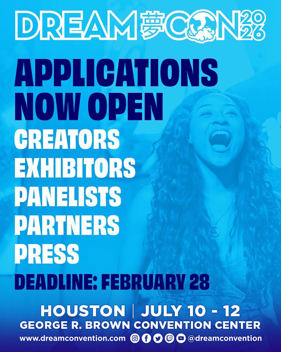 dreamconvention's tweet image. Whether you’re looking to cover the event, showcase your work, lead a panel, or partner, this is your chance to be part of the action! 🙌🏽
⏳ App Deadline: February 28, 2026
⚠️ PANELIST APPLICATION CLOSES DEC. 31st!
Click “Get Involved” on website: dreamconvention.com…