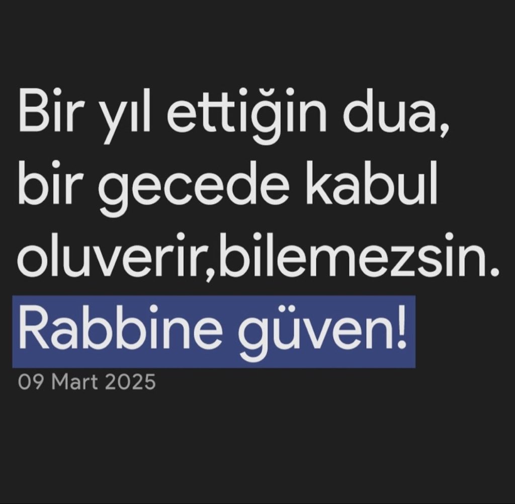 Rabbine güven!