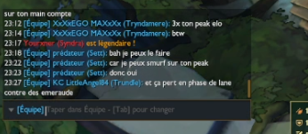 Manita_LoL's tweet photo. C'est cool les soloQ en ce moment, une game sur 2 je tombe avec un compte lvl ≈ 35 (compte acheté 3/4 du temps) qui se permettent de rundown car j'ai pas assez gank ça lane🤡,mais alors là, la duo pour boost son pote c'est la cerise sur le gâteau @RiotGamesFrance @RiotSupportFR https://t.co/bA7TKPt6eo