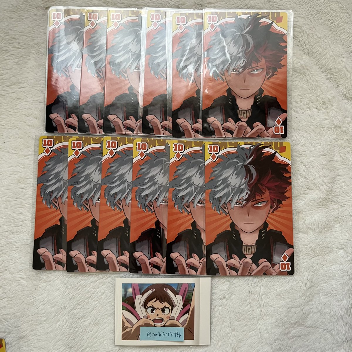 〖譲渡〗僕のヒーローアカデミア ヒロアカ BIGトランプ 

〖譲〗轟焦凍 ♠️A 十傑  19枚　♡3 19枚 ♢10 12枚
〖求〗 それぞれ ALT

郵送のみクリックポストにて発送
お気軽にお声掛けください