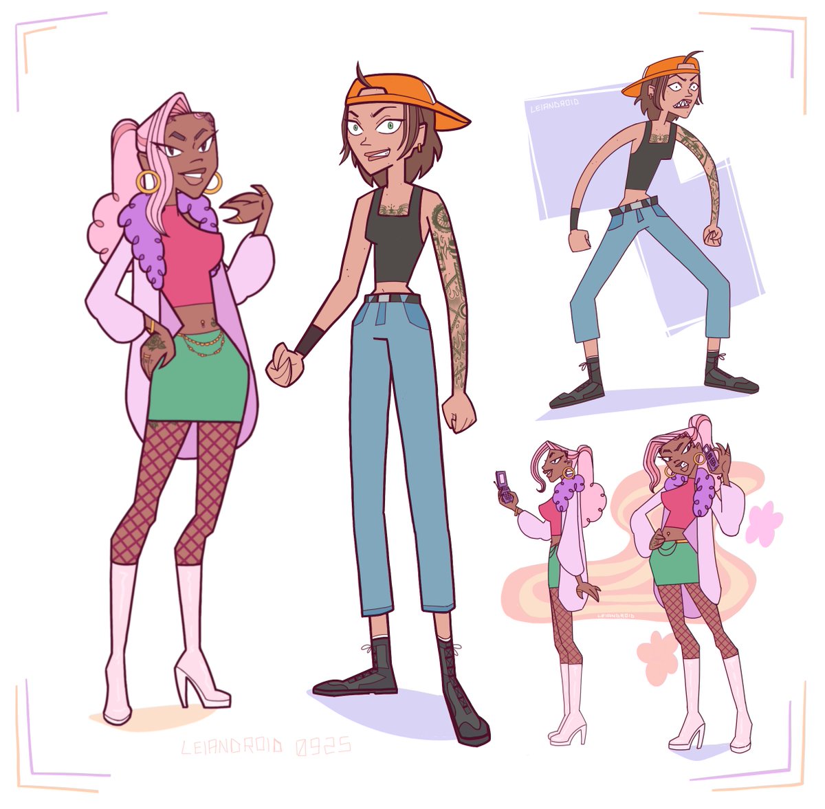 drew the gorls in TDI style :) was fun :)