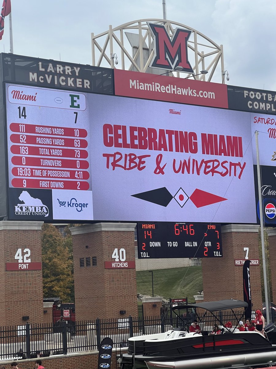 At the Eastern Michigan vs Miami (Ohio) Football Game