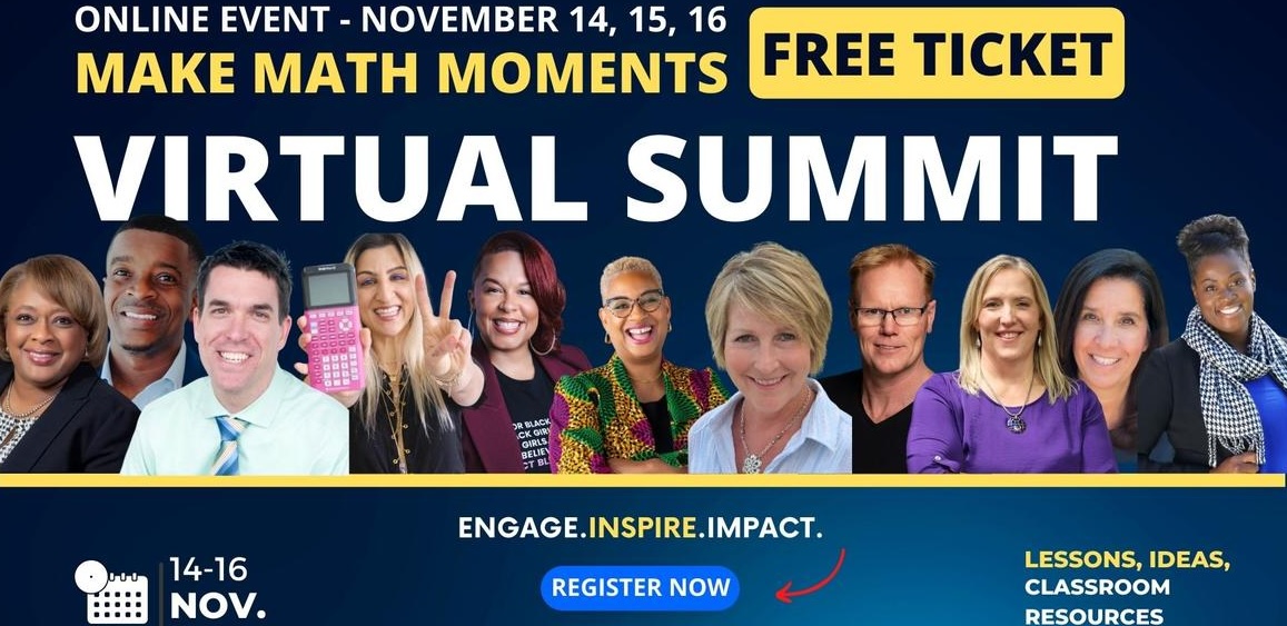 Andrew Stadel (@mr_stadel) on Twitter photo The <a href="/MakeMathMoments/">Make Math Moments</a> Virtual Summit is happening November 14-16 for thousands of educators sharing best practices with each other. #mtbos #iteachmath
Join in the action for free.
summit.makemathmoments.com/?ac=Ec4bCg1h
Honored to be presenting Saturday, November 15 The <a href="/MakeMathMoments/">Make Math Moments</a> Virtual Summit is happening November 14-16 for thousands of educators sharing best practices with each other. #mtbos #iteachmath
Join in the action for free.
summit.makemathmoments.com/?ac=Ec4bCg1h
Honored to be presenting Saturday, November 15