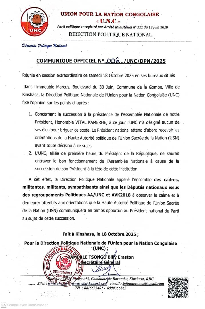 Bibishe Pascaline N (@bibishe6) on Twitter photo Communiqué final de la Direction Politique Nationale (DPN) du parti cher au Président <a href="/VitalKamerhe1/">Vital Kamerhe</a>. Fini les agitations des uns et des autres. Merciiiiiii 🙏🏻🙏🏻🙏🏻🙏🏻 Communiqué final de la Direction Politique Nationale (DPN) du parti cher au Président <a href="/VitalKamerhe1/">Vital Kamerhe</a>. Fini les agitations des uns et des autres. Merciiiiiii 🙏🏻🙏🏻🙏🏻🙏🏻