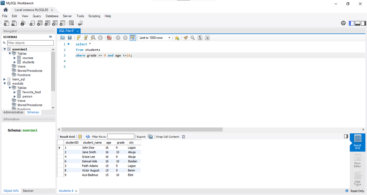 feith_i's tweet image. Day 18 of 30 Days Data Analysis Challenge
SQL: Filtering Data with WHERE, AND & OR
The WHERE clause helps you filter rows — showing only data that meets certain conditions.
AND = all true
OR = at least one true
Use () to group conditions clearly.
#SQL #DataAnalysis