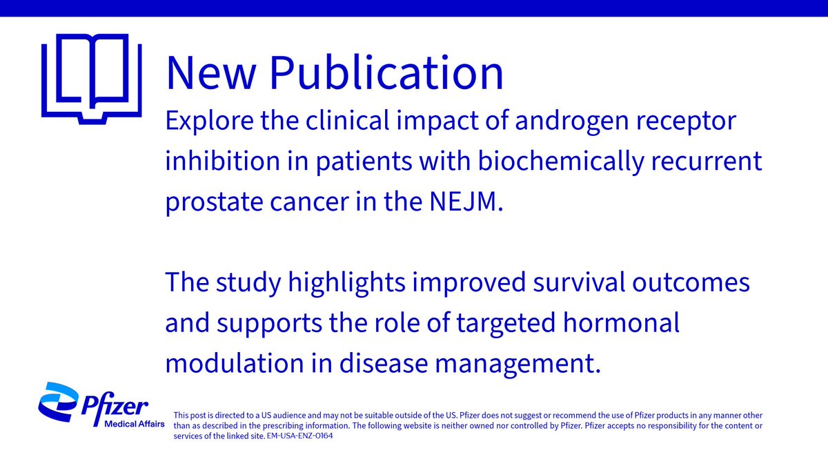 A new NEJM publication examines androgen receptor inhibition in biochemically recurrent #ProstateCancer. Learn how hormonal modulation may inform clinical decision-making. Read more: pfi.sr/N82
