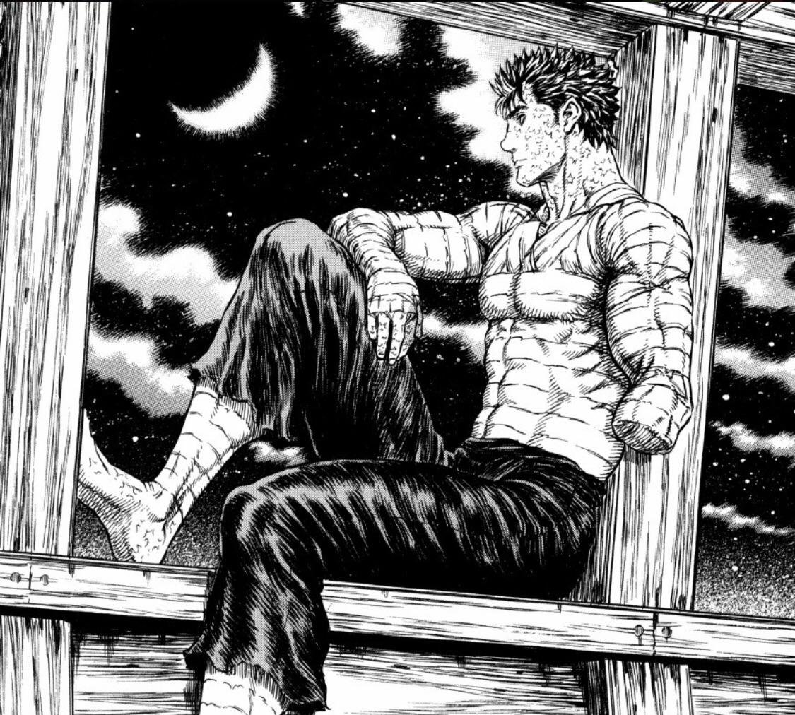 One of the most impressive things about Berserk from a writing standpoint is how it always focuses on character over plot, and yet it has one of the craziest most intricate storylines ever constantly unfolding. Yet the main focus is always on a character's emotion and development