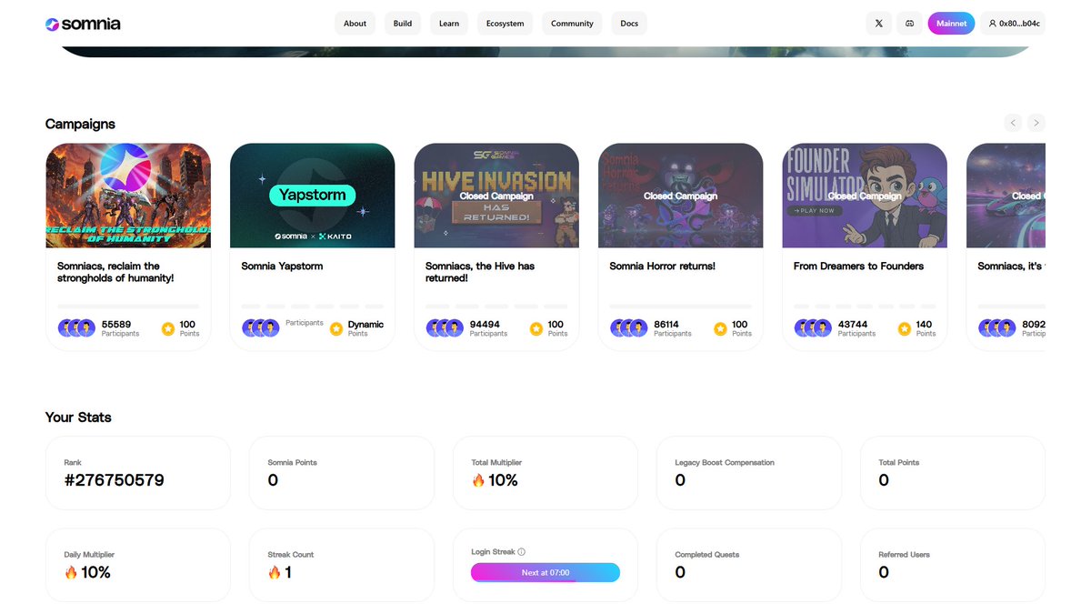 🚨I am here to accompany you on <a href="/Somnia_Network/">Somnia</a>.

And now, let's discuss, considering that we have just started a new project, full of potential and prospects.

And as you can see, I have just created a new account and started exploring Somnia like a true pioneer.

Let's get