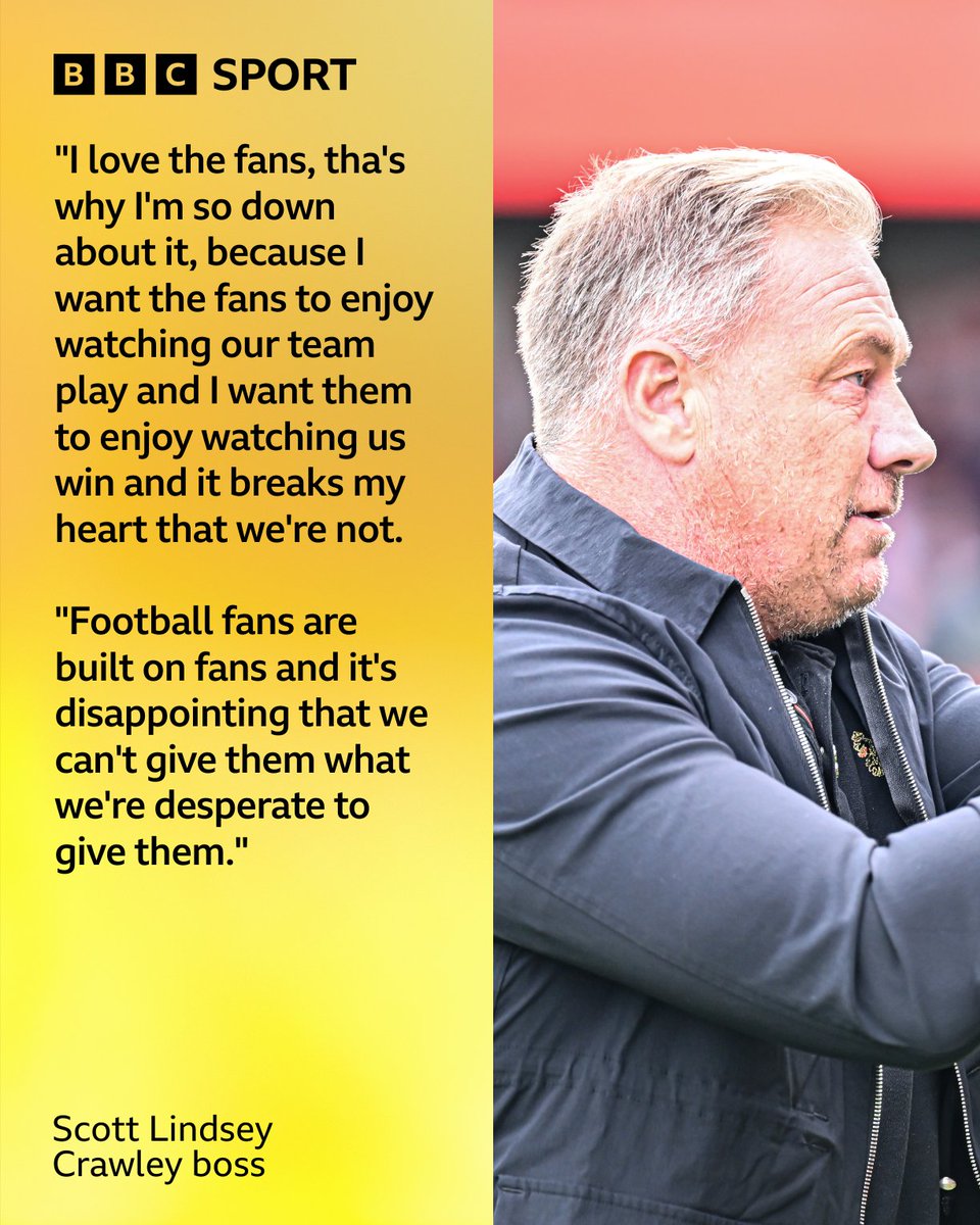 🔴 Crawley Town fall into the bottom two after defeat at Shrewsbury. 

🎧 <a href="/GTSSport/">Gary Smith</a> speaks to Scott Lindsey: bbc.in/3Jj31es #CrawleyTown