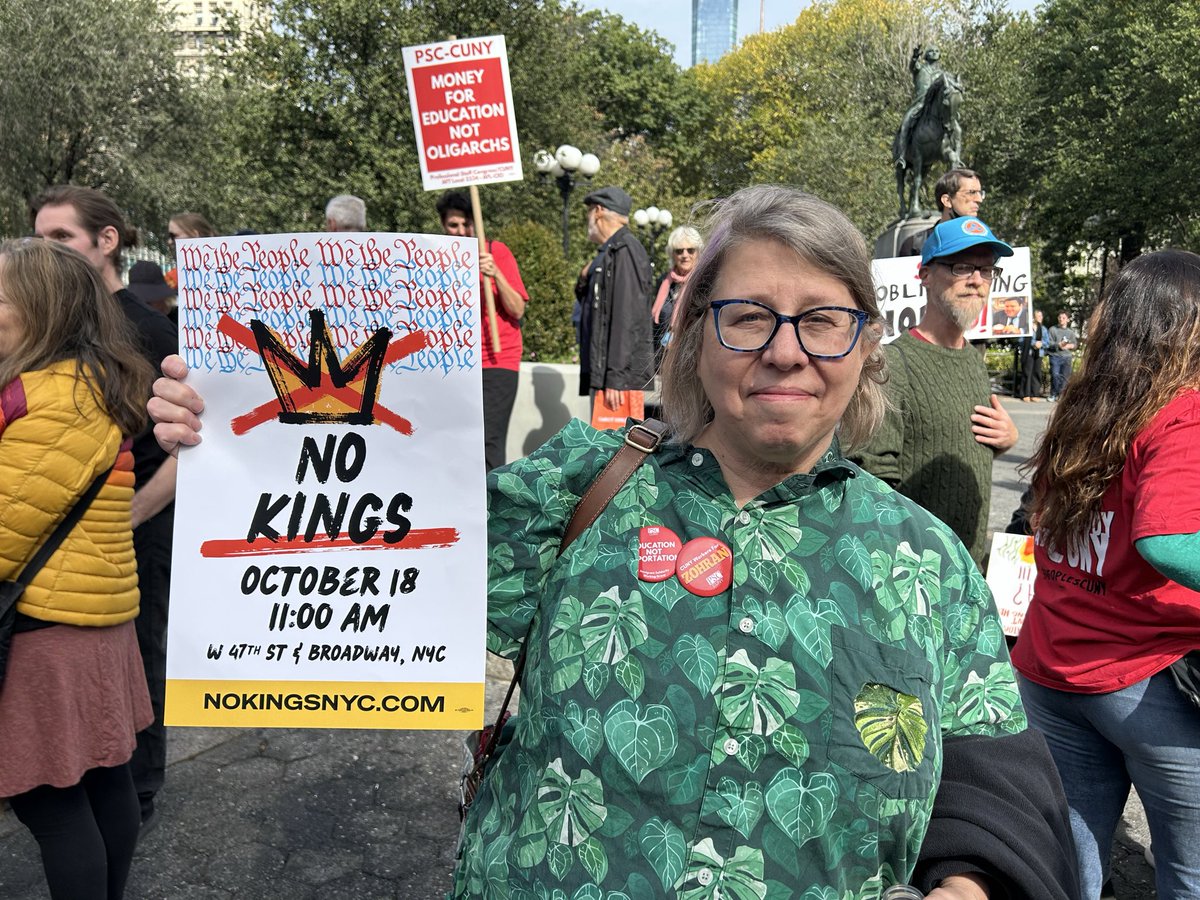 BmccPsc's tweet photo. BMCC PSC members showed up and made themselves heard during the No Kings March! https://t.co/YD3XAvypnB
