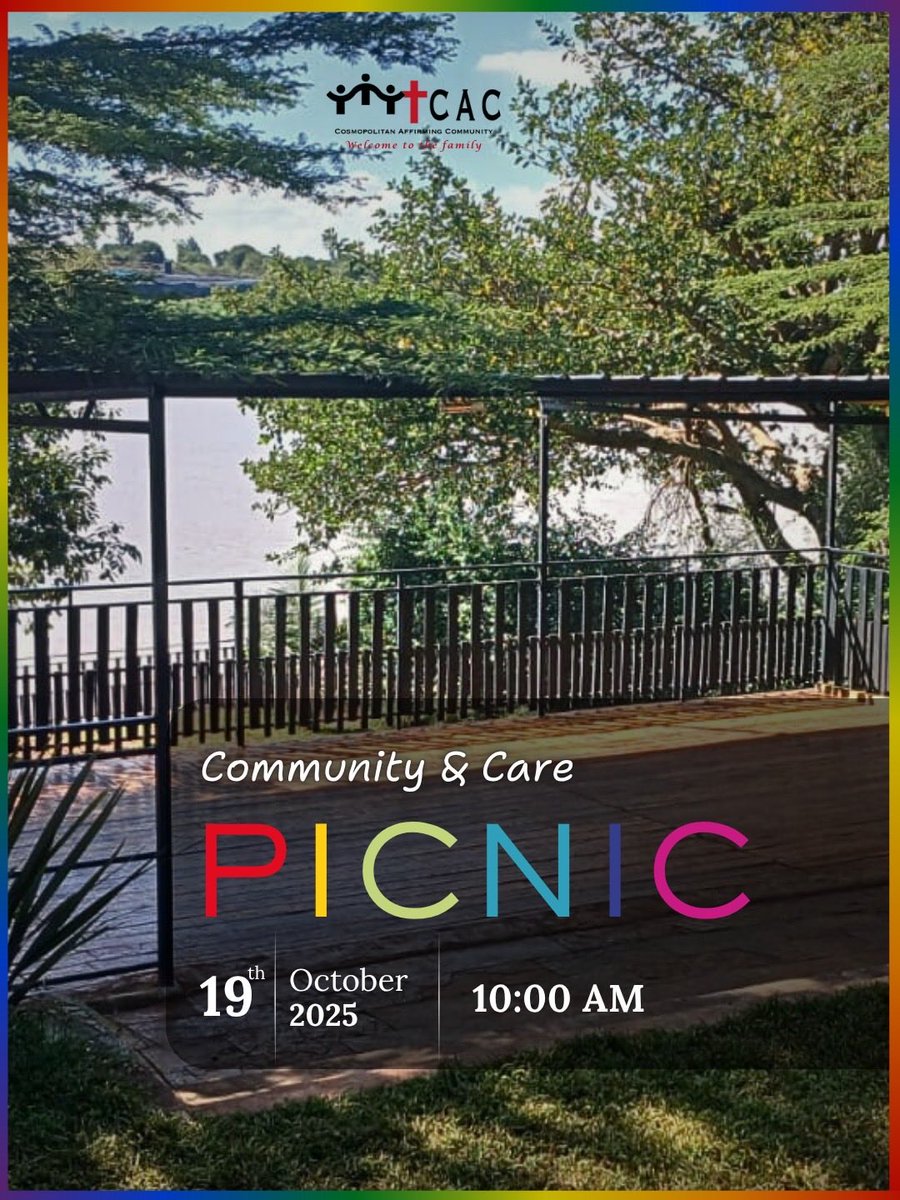 CAC_Ke's tweet image. Connection. Care. Community.

Join the CAC Family for our Community &amp;amp; Care Picnic a morning of laughter, love &amp;amp; belonging.

19 Oct 2025 | 🕙 10:00 AM

#CosmopolitanAffirmingCommunity #Picnic #CommunityCare #TogetherWeGrow