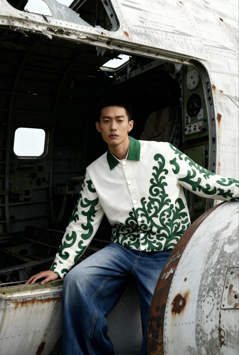 Shtreetwear's tweet image. Embroidered Twill Jacket by House Of Nawel