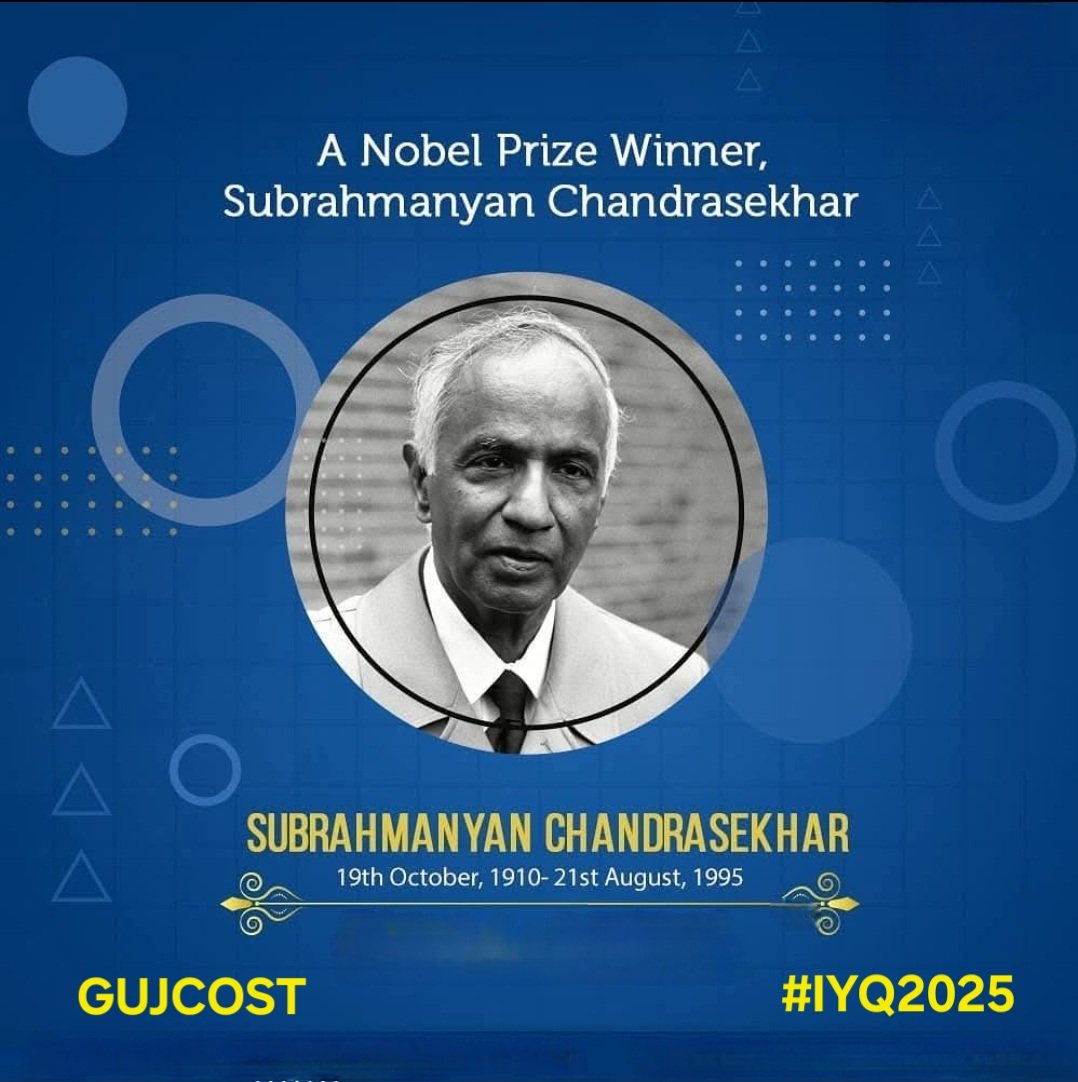 On this festival of lights, we honour Nobel Laureate Dr. S. Chandrasekhar, born on 19 October in 1910 - the brilliant mind who unveiled how stars shine and fade.

His legacy reminds us that true #light comes from #knowledge and #discovery.

Let’s celebrate #IYQ2025 by igniting