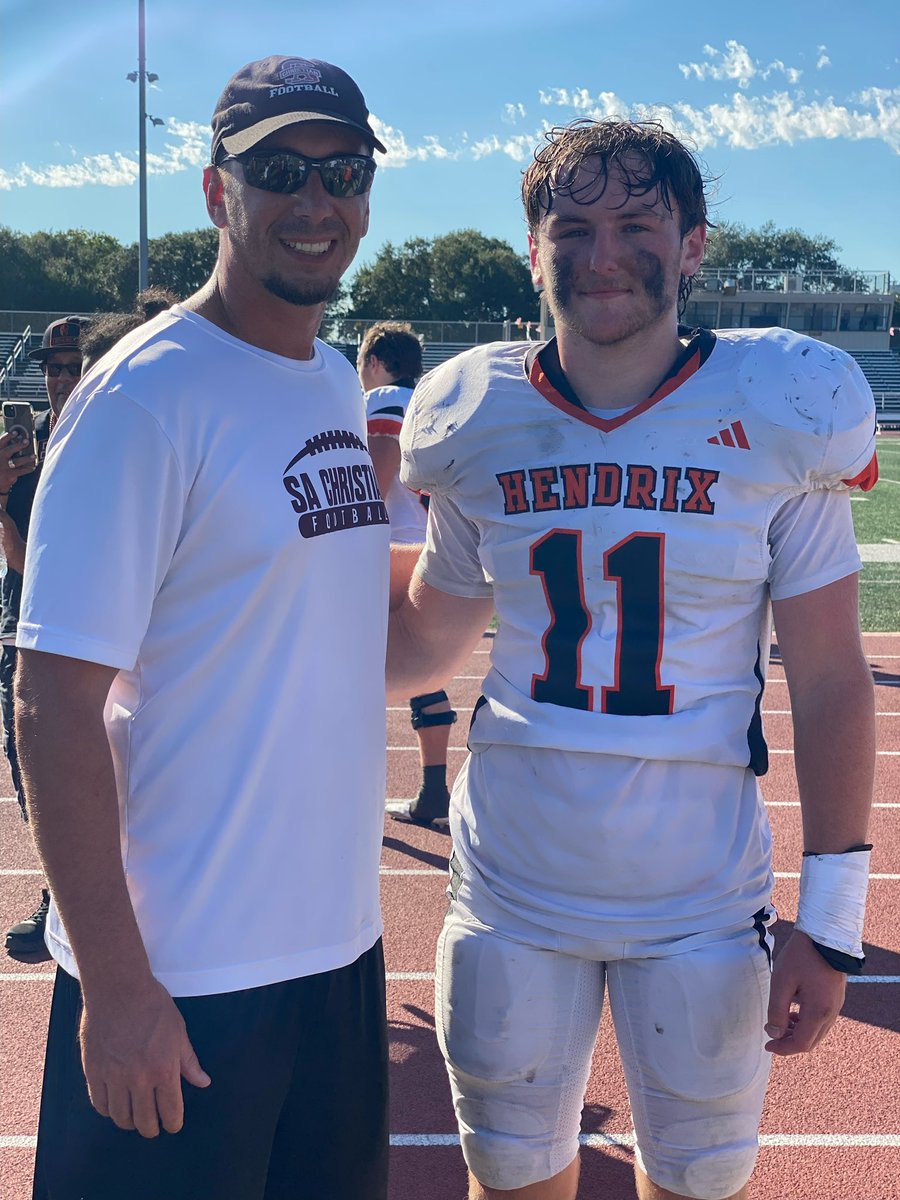 Had a great time watching a couple of my former athletes play some NCAA football today!  Great game that came down to the last play. Unfortunately, I missed a post game picture with Caleb. 

Proud of these two. 

<a href="/Calebschuetze3/">Caleb Schuetze</a> <a href="/S_am_Spurlock/">Sam Spurlock</a>