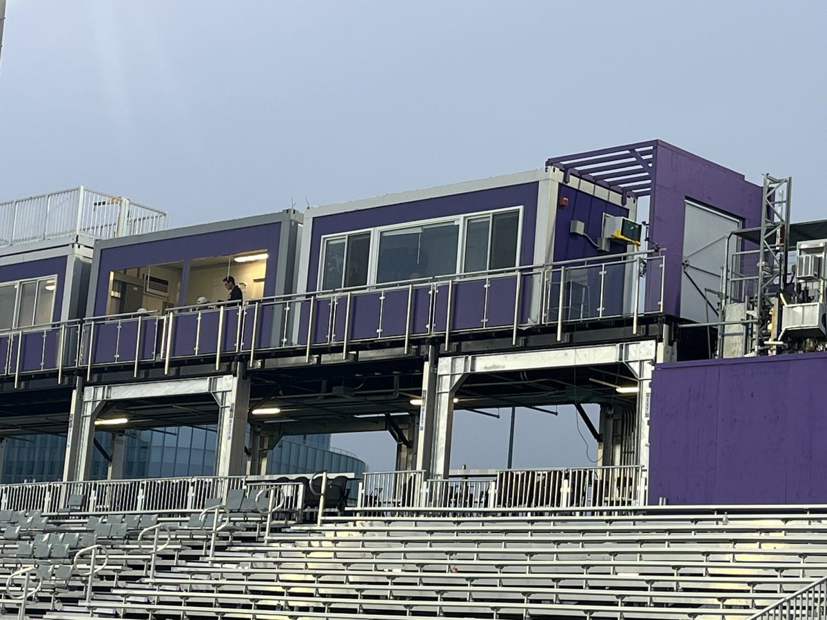 This marks the last Wildcat football game at Martin Stadium. The Cats finished 6-4 in their temporary home. It was a great ride and a thoroughly Northwestern experience. I’ll miss the majestic views of the lake, but won’t miss the press boxcar (last photo).😂