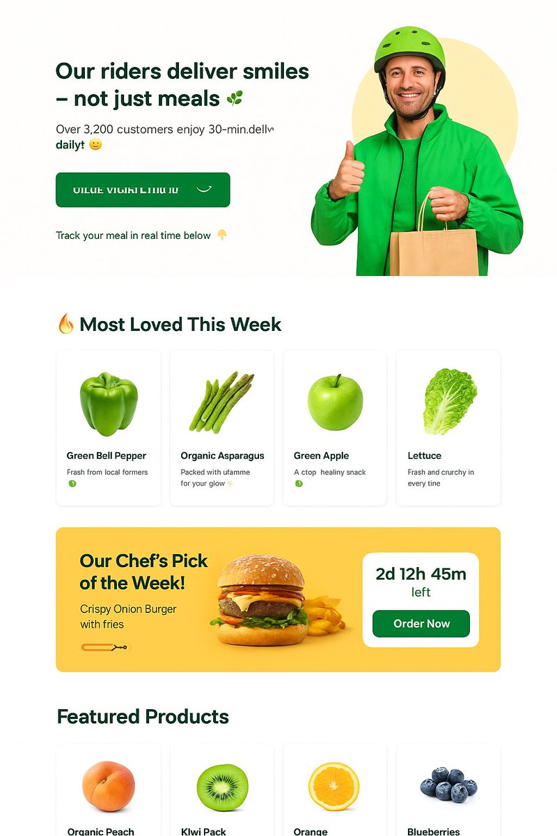 thecodeweavers's tweet image. 🚀✨ Fresh, Fast & Made with Love 💚
Check out our new vibrant design that celebrates healthy eating & quick delivery 🥗🚴♂️
Support our journey by showing some❤️
👉 Like 🔁 Retweet 💬 Share your thoughts below!
#HealthyEating🍎#FoodLovers💚#SaladMate🥗#WebDesign🌐#ViralDesign🚀