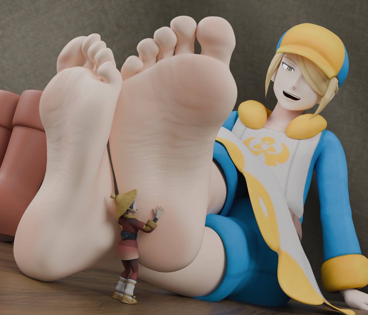 The Security Corps member spent all her money on some mysterious item from the Ginkgo Guild, but all it did was make her smaller. Now she has no money for the cure, but Volo lets her pay another way!!!
quick volo picture #giantmale #sizetwitter