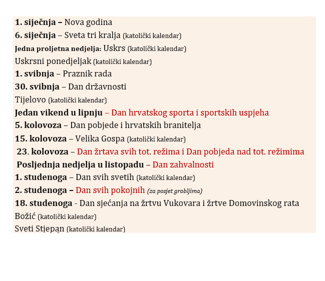 glaviniciv's tweet photo. Prije nekog vremena sastavio sam prijedlog za obnovu i dopunu državnog kalendara blagdana i neradnih dana. Osim informacije o prosljeđivanju, drugog odgovora nisam dobio. 
Ovo je prijedlog. Ima i obrazloženja (post dalje) https://t.co/RzhHtfzrAK