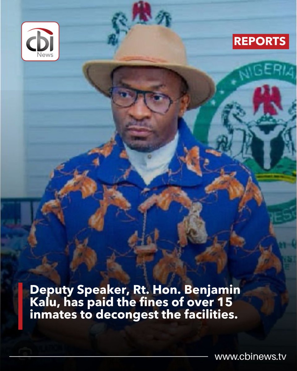 cbinewstv's tweet photo. Deputy Speaker Benjamin Kalu has paid fines for 15 inmates & renovated the Umuahia Correctional Centre’s admin block, easing congestion & improving conditions.
The NCoS boss praised his humane gesture.
#BenjaminKalu #AbiaState #PublicService #CBINewsTV https://t.co/pDydMFPcMq