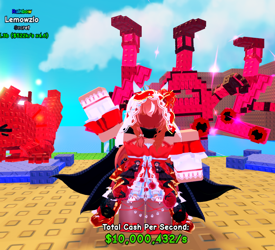HindleyWuther's tweet image. Guess who just hit $10m/s on Plants vs Brainrots! #YepItsThisGirl #PvB