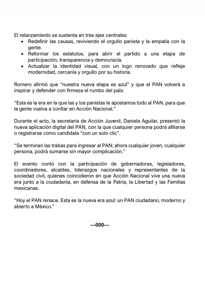 ¡Se viene una nueva etapa! 💙

El PAN se renueva con fuerza, con rostro joven y ciudadano.
Jorge Romero anunció el relanzamiento de nuestro partido: más abierto, más transparente y más cercano a la gente.
Patria, Familia y Libertad… los valores que nos mueven. 🇲🇽✨
#Tamaulipas