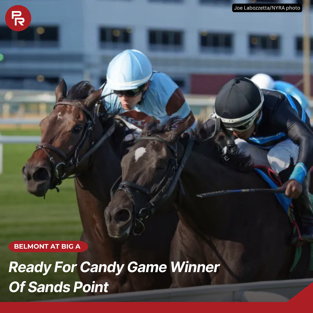 Lindy Farms’ Ready for Candy narrowly prevailed as the favorite in the $200,000 Sands Point (G2), a turf test for 3-year-old fillies at Belmont at the Big A . The Twirling Candy filly is perfect in three starts this year for trainer Philip Antonacci.

⬇️⬇️
tinyurl.com/yvekp64b