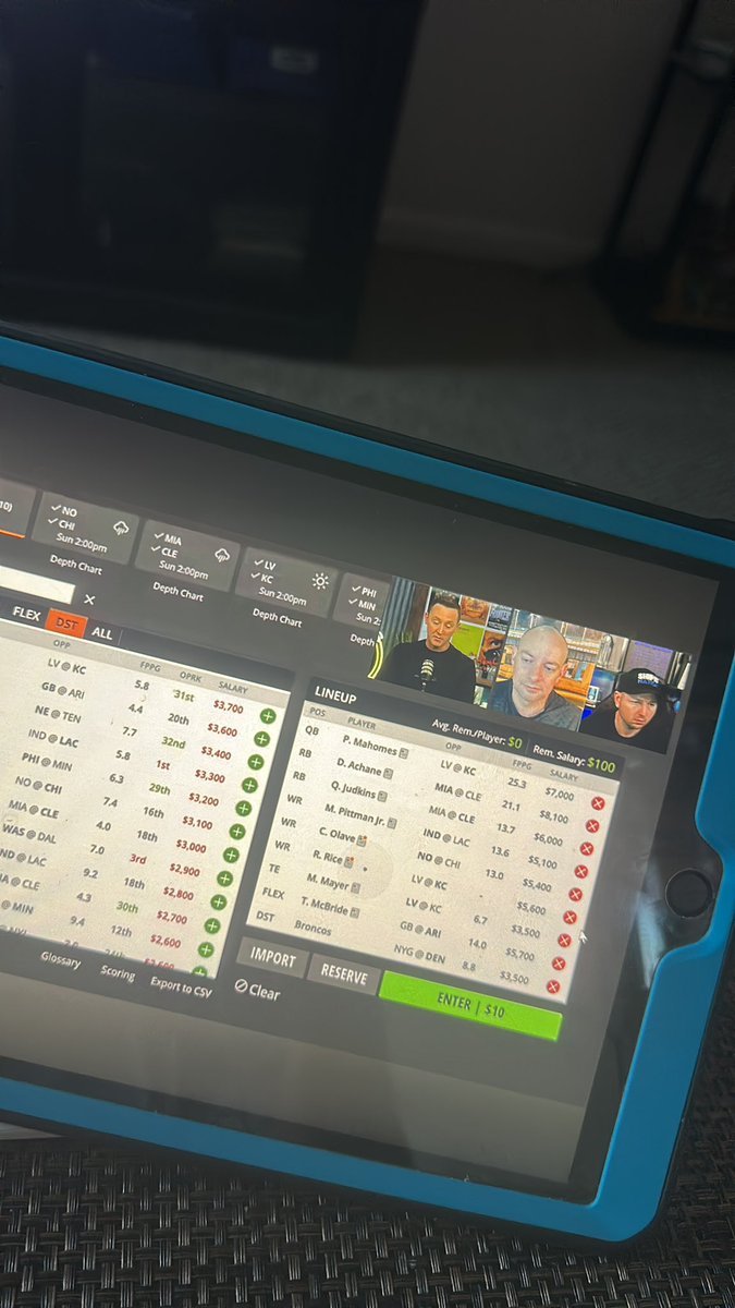 Rnip03's tweet image. Catching up w @ToeTagginTambo on this weeks @ThePME #DFS Projections Show @ShipItNation