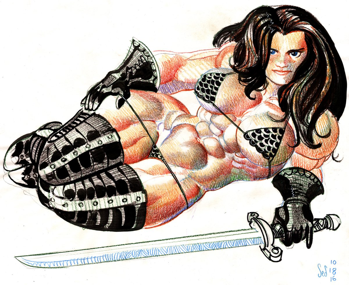 Black Sonja
Color pencil and ink, 2016