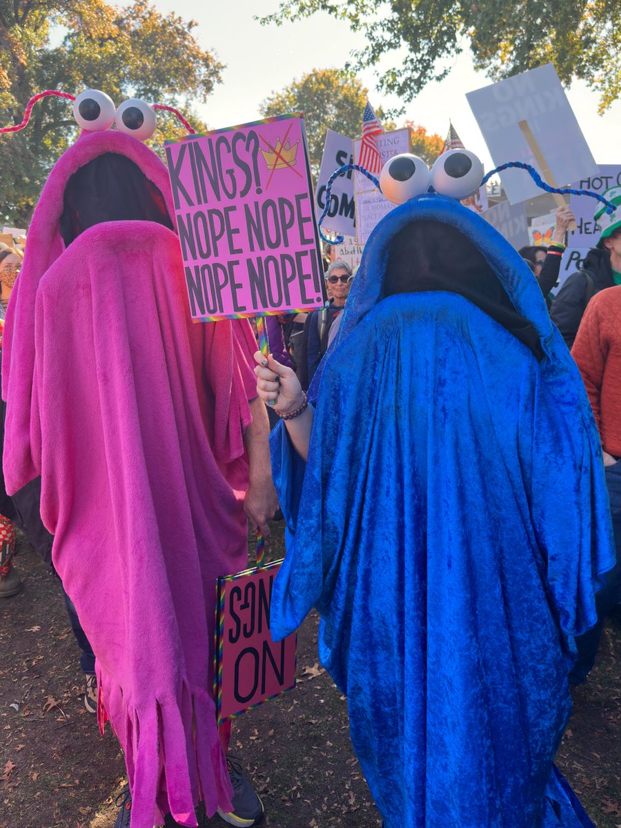Favorite costumes of the day at #NoKingsProtest. #NoKingsPDX