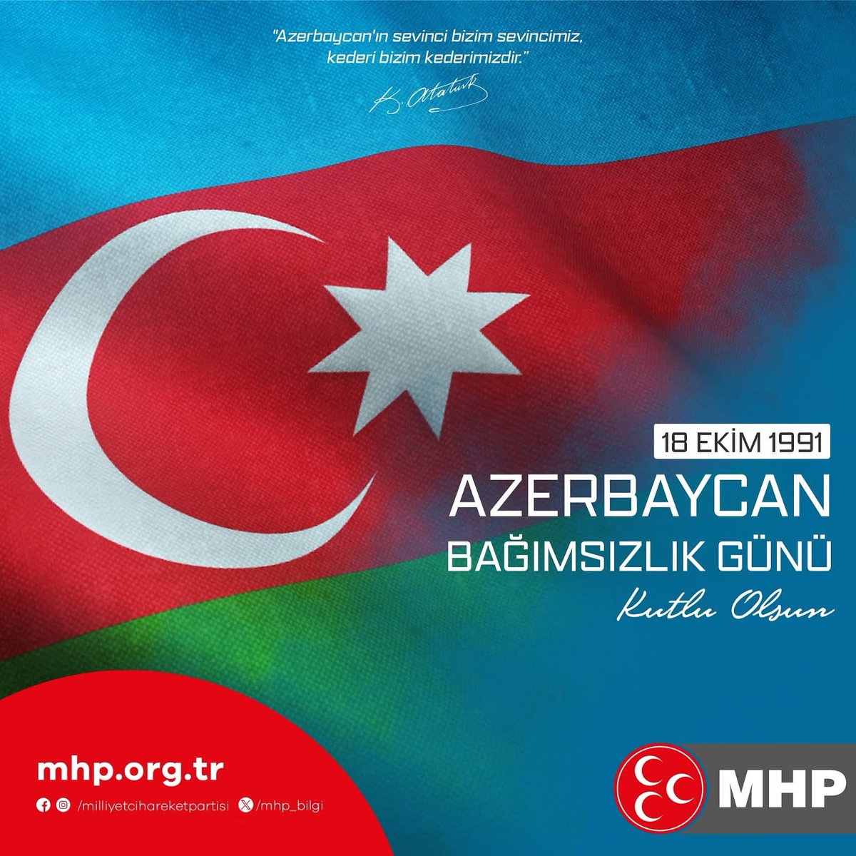Azerbaycan Bağımsızlık Günü Kutlu Olsun

Davut KARABACAK
M.H.P. Nizip İlçe Başkanı
