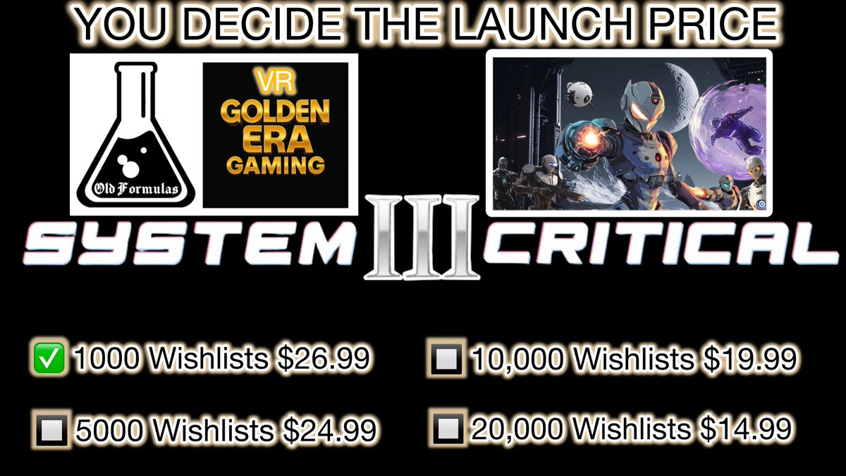 System Critical 3 is still a Few months away from launch on PSVR2, But I want YOU to Decide the price of the game based on how many Wishlists we get! 🦾 Please Share and let’s get this thing down to $15! 💯 Wishlist NOW!!! Link 👇 
store.playstation.com/en-us/concept/…