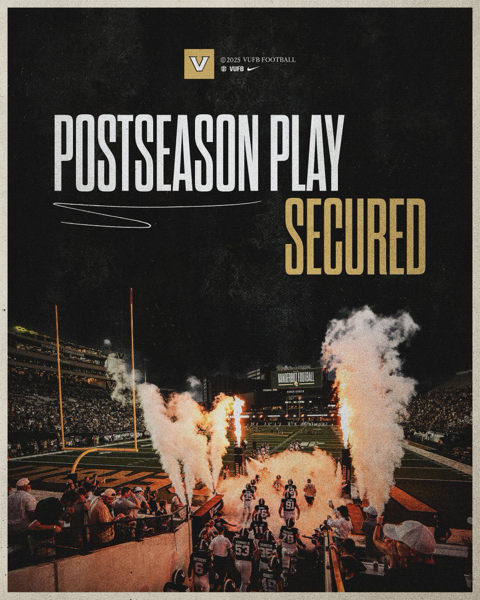 VandyFootball's tweet photo. Postseason. Secured β
https://t.co/JHtNC6oLqM
