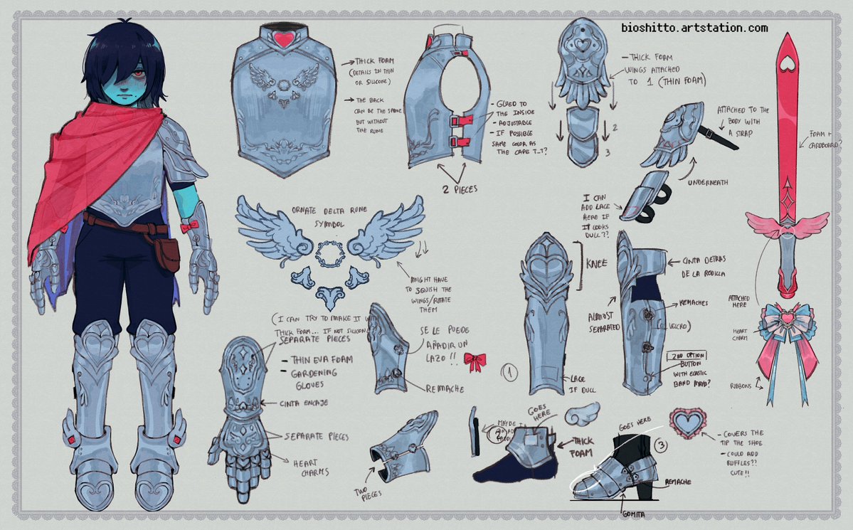 My take on Kris' DW armour design! (I actually made this to have a reference for my next cosplay 🫴) #DELTARUNE