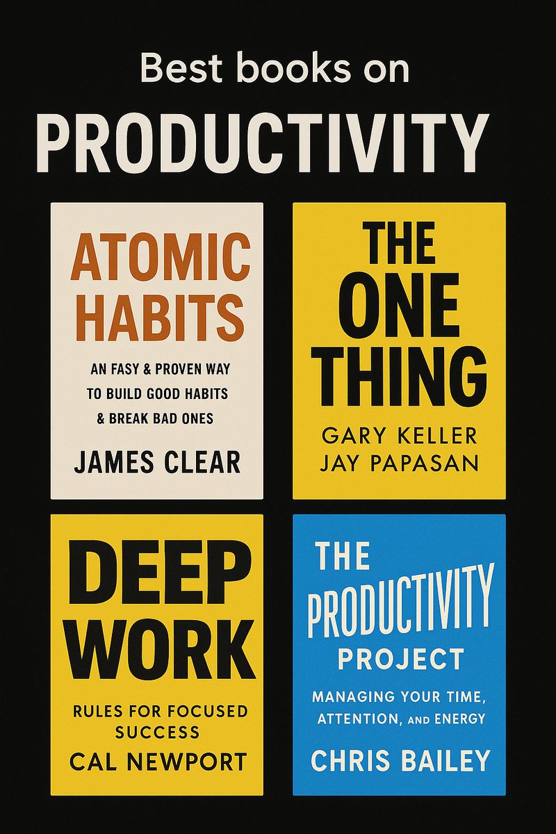 1DeepNote's tweet image. Best Books on Productivity: