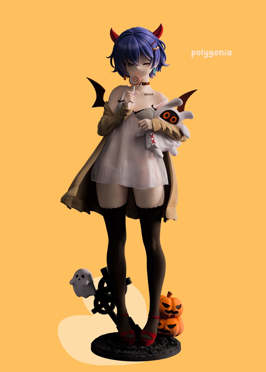 polygo's tweet image. ZZZのリン/Belle
Blenderの勉強がてらに塗装見本用ルックデヴを制作してみました
原画:Nyam (@adelie_cat)
原型:ポリゴ(@polygo)