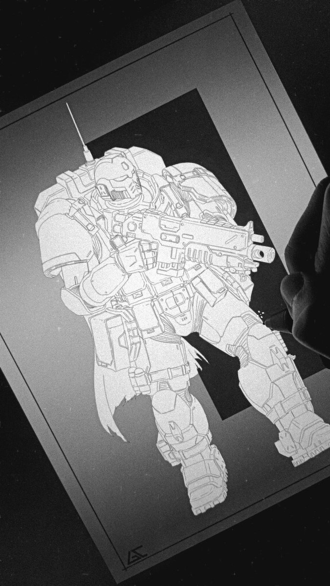 Warhammer40k redesign
Phobos armor

Lineart wip

Last character for this team!
 
I can't wait to show you all the work I've done on these guys..
