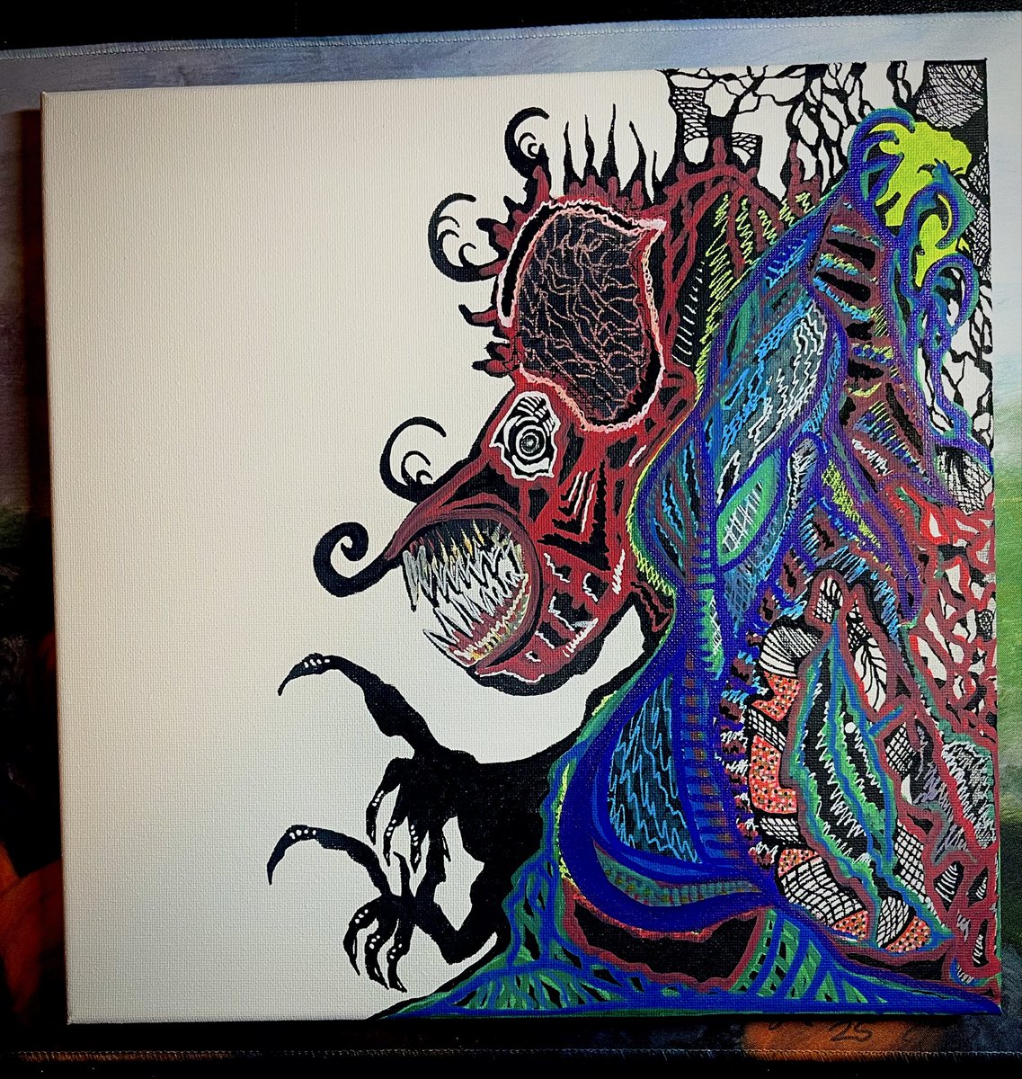 crawfishcigs's tweet image. Dark artwork progress 2.