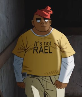 habitovin's tweet image. right-wing r/israel user who hasn't thought about gorillaz in 15 years: "gorillaz performatively backs any leftist movement that's trendy"
russel's anti-israel shirt from 2017: